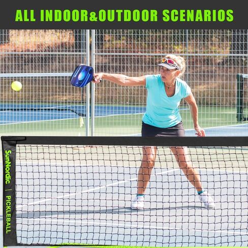 13FT Portable Pickleball Net System, Family Practice Pickleball Polyester Net with Weather Resistant Metal Frame & Carrying Bag, Pickle Ball Net for All Weather Conditions Outdoor & Indoor in Saudi Arabia
