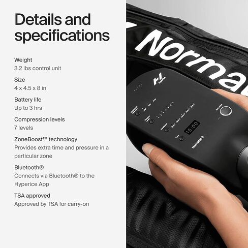 Normatec 3 - Recovery System with Patented Dynamic Compression Massage Technology (Normatec 3 Full Body (Standard Legs + HIPS + Arms) FSA-HSA Approved in Saudi Arabia