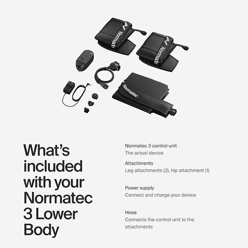 Normatec 3 - Recovery System with Patented Dynamic Compression Massage Technology (Normatec 3 Full Body (Standard Legs + HIPS + Arms) FSA-HSA Approved in Saudi Arabia