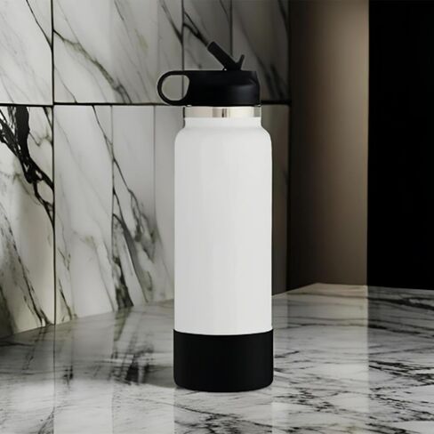 حذاء سيليكون عالمي لزجاجة مياه FreeSip Twist، 24oz - غلاف واقي مضاد للانزلاق باللون الأسود، واقي سفلي متين لـ FreeSip Twist in Saudi Arabia