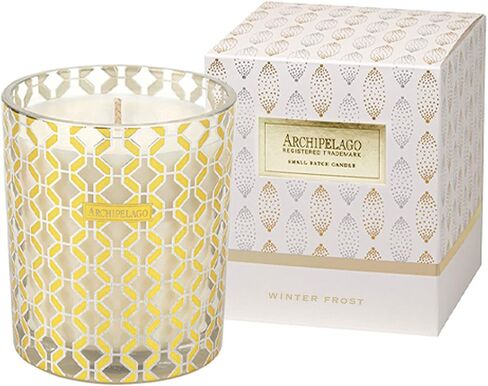 Archipelago Botanicals Winter Frost Gift Box Candle, White Birch and Winter Greens, Premium Wax and Double Wicks, Burns 60 Hours (10 oz) in Saudi Arabia