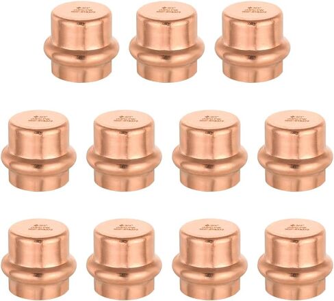 (Pack of 10) EFIELD 1/2-inch Copper Press Fit End Cap (Plug) Plumbing Fittings, LBP Design in Kuwait