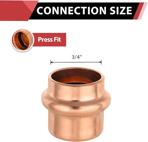 (Pack of 10) EFIELD 1/2-inch Copper Press Fit End Cap (Plug) Plumbing Fittings, LBP Design in Kuwait
