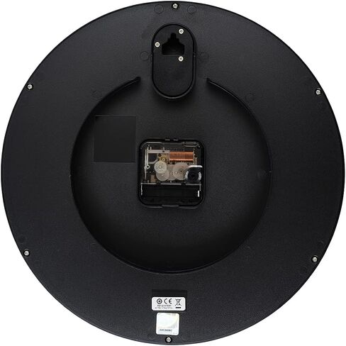 SEIKO 12 Inch Mari Art Deco Wall Clock, Matte Black in Saudi Arabia