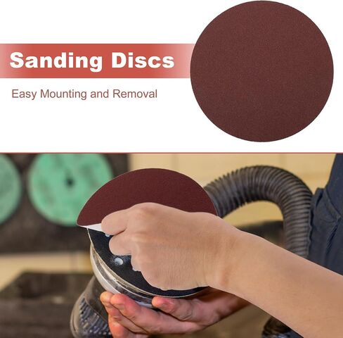 ACROPIX 8 Inch Sanding Discs Round Hook and Loop Sandpaper 40 Grits - 15 PCS in Saudi Arabia