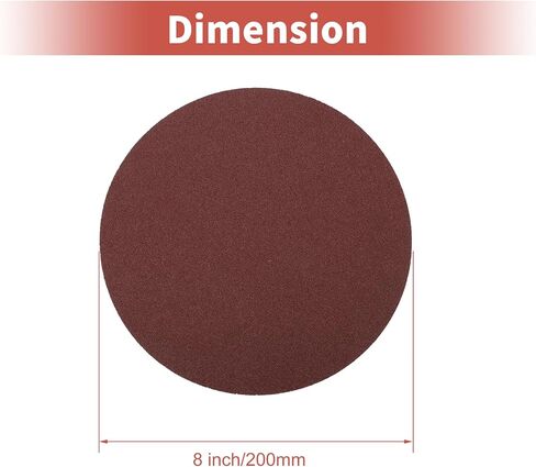 ACROPIX 8 Inch Sanding Discs Round Hook and Loop Sandpaper 40 Grits - 15 PCS in Saudi Arabia