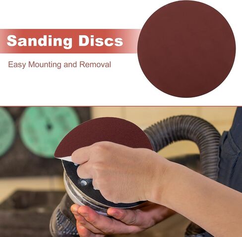 ACROPIX 8 Inch Sanding Discs Round Hook and Loop Sandpaper 40 Grits - 15 PCS in Saudi Arabia