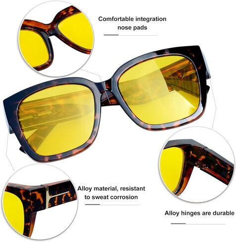 KANASTAL Polarized Fit Over Glasses Sunglasses for Women Square Wrap Around Sun Glasses UV Protection in Saudi Arabia