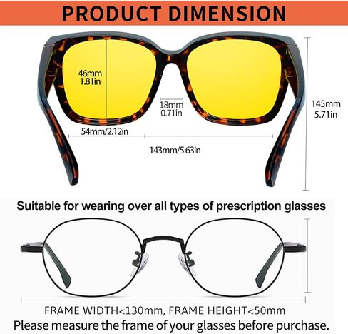 KANASTAL Polarized Fit Over Glasses Sunglasses for Women Square Wrap Around Sun Glasses UV Protection in Saudi Arabia