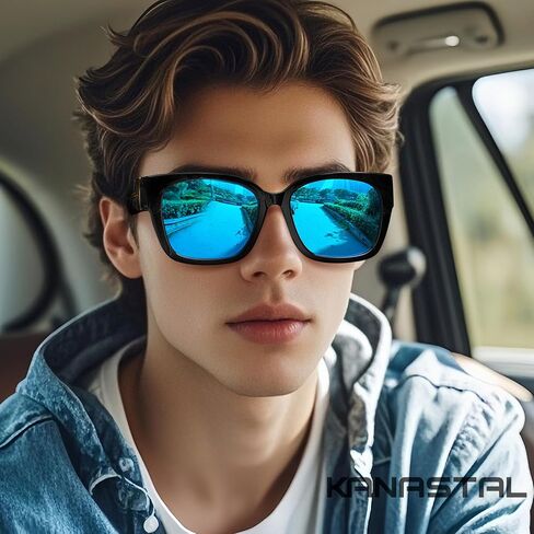 KANASTAL Polarized Fit Over Glasses Sunglasses for Women Square Wrap Around Sun Glasses UV Protection in Saudi Arabia