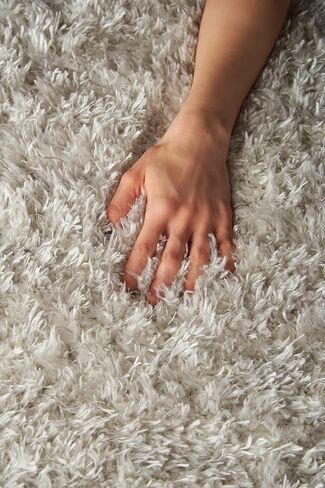 Nourison Ultra Plush Shag Solid Light Grey 9' x 12' Area -Rug, Easy -Cleaning, Non Shedding, Bed Room, Living Room, Dining Room, Kitchen (9x12) in Saudi Arabia