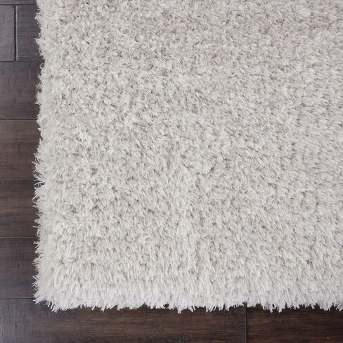 Nourison Ultra Plush Shag Solid Light Grey 9' x 12' Area -Rug, Easy -Cleaning, Non Shedding, Bed Room, Living Room, Dining Room, Kitchen (9x12) in Saudi Arabia
