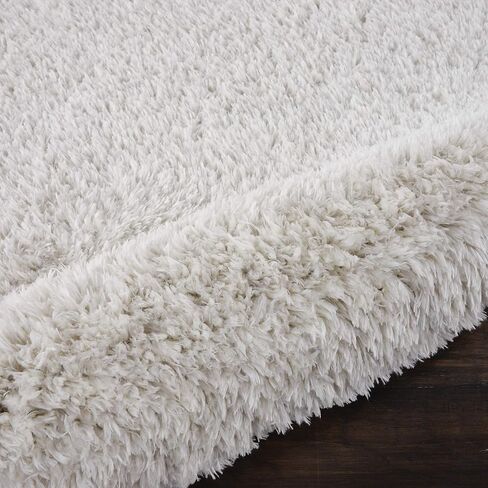 Nourison Ultra Plush Shag Solid Light Grey 9' x 12' Area -Rug, Easy -Cleaning, Non Shedding, Bed Room, Living Room, Dining Room, Kitchen (9x12) in Saudi Arabia