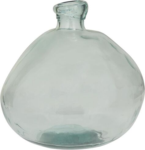 Deco 79 Recycled Glass Handmade Decorative Vase Spanish Centerpiece Vase, Flower Vase for Home Decoration 13" x 13" x 13", Blue in Saudi Arabia