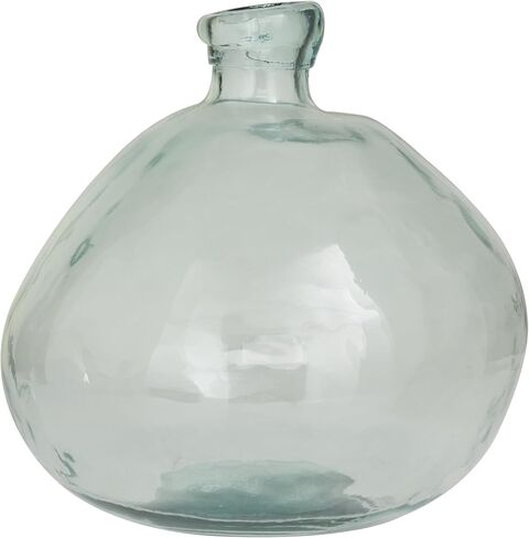 Deco 79 Recycled Glass Handmade Decorative Vase Spanish Centerpiece Vase, Flower Vase for Home Decoration 13" x 13" x 13", Blue in Saudi Arabia