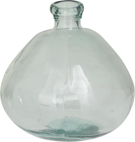 Deco 79 Recycled Glass Handmade Decorative Vase Spanish Centerpiece Vase, Flower Vase for Home Decoration 13" x 13" x 13", Blue in Saudi Arabia