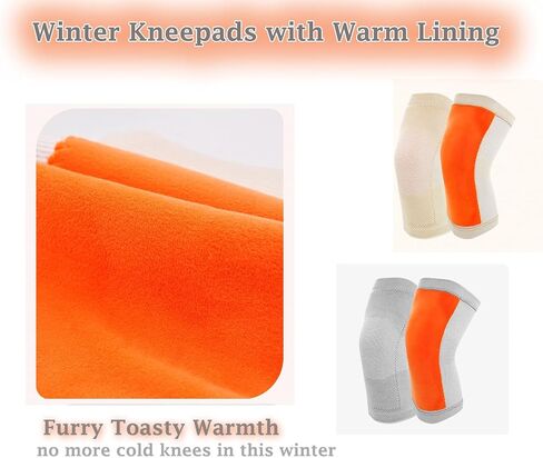 Thermal Knee Warmer with Warm Lining Stretch Knit Arthritic Knee Sleeves Night Sleep Knee Wrap Pad Brace Support Band in Kuwait