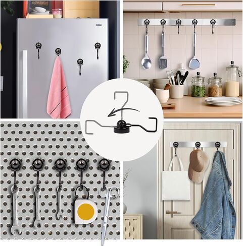 Heavy Duty Magnet Hooks for Cruise Cabin,Perfect Useful Strong Magnetic Ceiling Hooks,Magnetic Hanger for Cabins,Fridge,Grill(Pack of 10) in Saudi Arabia