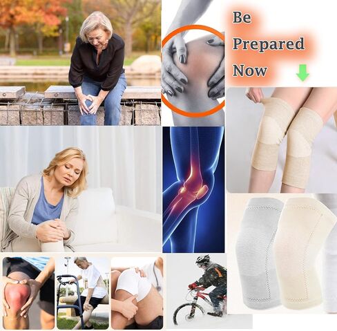 Thermal Knee Warmer with Warm Lining Stretch Knit Arthritic Knee Sleeves Night Sleep Knee Wrap Pad Brace Support Band in Kuwait