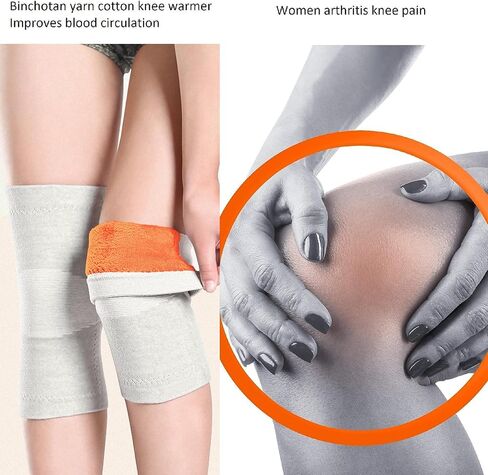 Thermal Knee Warmer with Warm Lining Stretch Knit Arthritic Knee Sleeves Night Sleep Knee Wrap Pad Brace Support Band in Kuwait