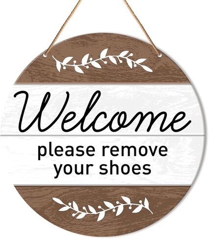 Muktoujaumai Funny Welcome Sign Front Door Decor, Home Door Round Hanging Sign Decor Farmhouse Wall Decorations Wood Sign for Porch, Outside, If You Hear Me Yelling Just Know in Saudi Arabia