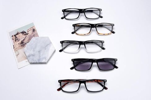 Eyekepper 10 عبوات من نظارات القراءة بمفصلات زنبركية وأذرع مطبوعة من الخشب المحبب تتضمن 2 نظارات شمسية للقراءة +1.75 in Kuwait