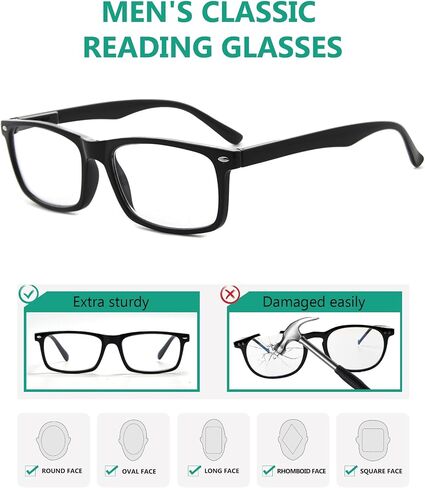 Eyekepper 10 عبوات من نظارات القراءة بمفصلات زنبركية وأذرع مطبوعة من الخشب المحبب تتضمن 2 نظارات شمسية للقراءة +1.75 in Kuwait