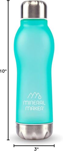 Magnesium Upgrade Alkaline Ion Mineral Water Bottle- 99.9% Pure Natural pH Water BPA Free Tritan Tumbler Coffee Sport Travel Office Outdoor Activities 500ml/16.90Oz (MINT) in Saudi Arabia