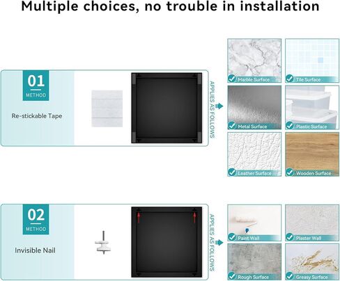 12x12 Picture Tiles | Mix Tiles Picture Frames Stick on Wall | Photo Tiles Peel and Stick Picture Frames as Gallery Wall Frame Set (Black - 9 Pcs) in Saudi Arabia