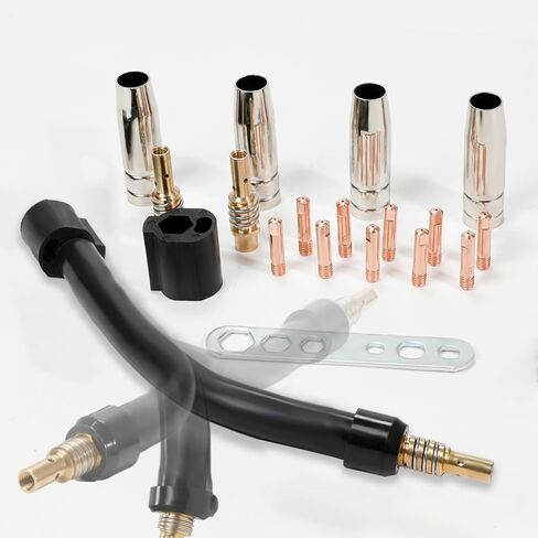 Flexible Mig Welding Neck, 360 Flexible Mig Gun Extension, 030 Inch 0.8mm M6 Nozzle Holder Diffuser and Guard and Torch Neck for MB15 15AK Flexible Mig Extension in Kuwait