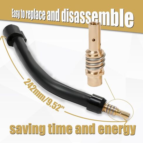 Flexible Mig Welding Neck, 360 Flexible Mig Gun Extension, 030 Inch 0.8mm M6 Nozzle Holder Diffuser and Guard and Torch Neck for MB15 15AK Flexible Mig Extension in Kuwait