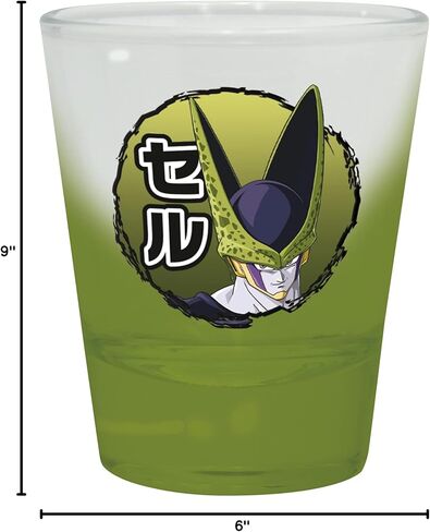 ABYSTYLE Dragon Ball Z Kakarot Villans 4 Shot Glasses 1.5 Oz. Featuring Buu, Cell, Frieza, and Vegeta DBZ Anime Manga Drinkware Home Essentials Gift in Saudi Arabia