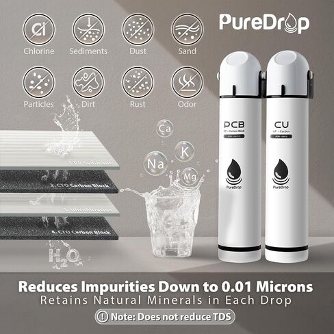 PDR-16KPCB Under Sink Water Filter, High Capacity Under Sink Composite Filtration System, Reduces Chlorine, Bad Taste & Odor, 16K Gallons in Saudi Arabia