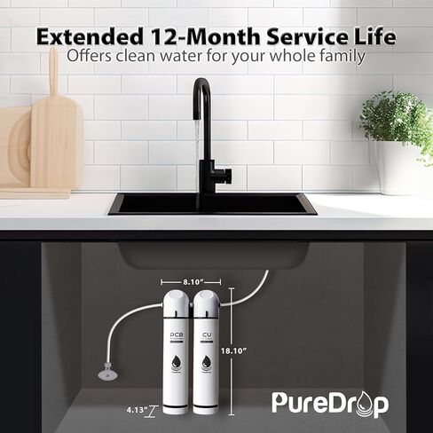 PDR-16KPCB Under Sink Water Filter, High Capacity Under Sink Composite Filtration System, Reduces Chlorine, Bad Taste & Odor, 16K Gallons in Saudi Arabia