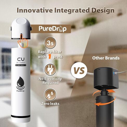 PDR-16KPCB Under Sink Water Filter, High Capacity Under Sink Composite Filtration System, Reduces Chlorine, Bad Taste & Odor, 16K Gallons in Saudi Arabia