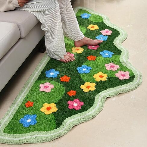Moss Rug, Cute Moss Carpet, Washable and Soft Moss Rugs for Bedroom, Absorbent and Non-Slip Moss Bathroom Rug for Bedroom, Living Room, Bathroom in Saudi Arabia