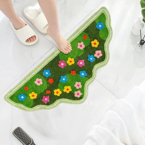 Moss Rug, Cute Moss Carpet, Washable and Soft Moss Rugs for Bedroom, Absorbent and Non-Slip Moss Bathroom Rug for Bedroom, Living Room, Bathroom in Saudi Arabia