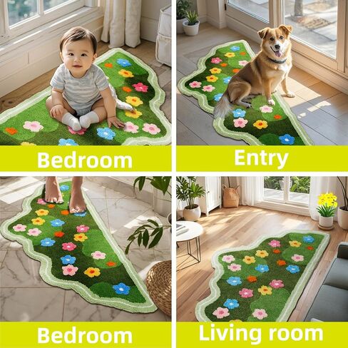 Moss Rug, Cute Moss Carpet, Washable and Soft Moss Rugs for Bedroom, Absorbent and Non-Slip Moss Bathroom Rug for Bedroom, Living Room, Bathroom in Saudi Arabia