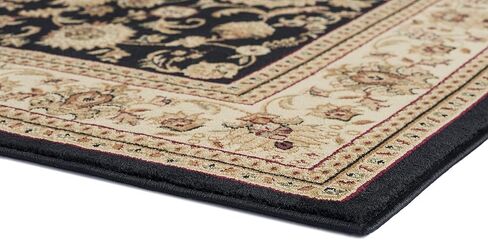 Gabrielle Traditional Oriental Black Scatter Mat Rug, 2' x 3' in Saudi Arabia