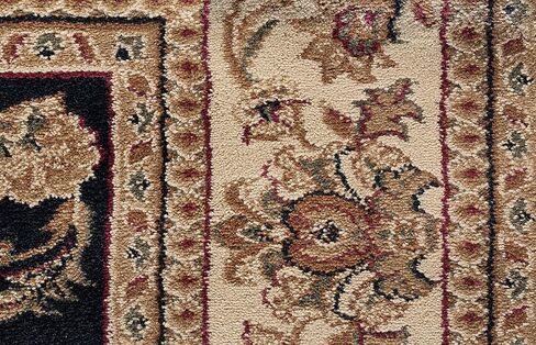 Gabrielle Traditional Oriental Black Scatter Mat Rug, 2' x 3' in Saudi Arabia