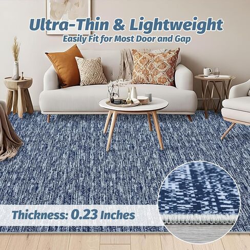 Christmas Area Rug 5x7 Washable, Ultra-Thin Soft Modern Contemporary Indoor Rug for Bedroom Living Room or Dining Room, Non-Slip Throw Rug Foldable Carpet for Office Playroom, Red/Black in Kuwait