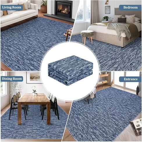 Christmas Area Rug 5x7 Washable, Ultra-Thin Soft Modern Contemporary Indoor Rug for Bedroom Living Room or Dining Room, Non-Slip Throw Rug Foldable Carpet for Office Playroom, Red/Black in Kuwait