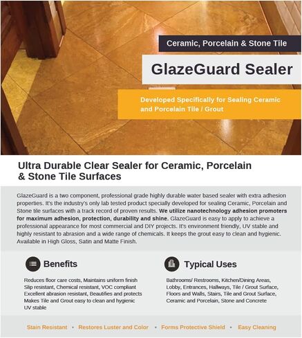 GlazeGuard Satin (Sample) Ceramic & Porcelain Tile, Grout Sealer Satin Finish (4 oz Sample Kit) in Saudi Arabia