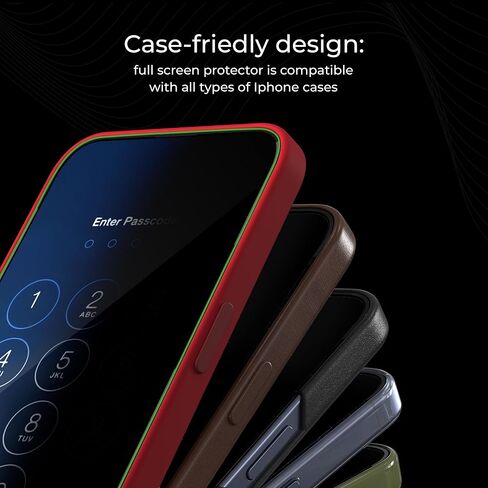 Deppa [عبوتان من واقي شاشة الخصوصية لهاتف iPhone 13 Pro Max/14 Plus (6.7 بوصة) غطاء كامل ثلاثي الأبعاد من الزجاج المقسى مع صينية أدوات التثبيت السهلة - مضاد للتجسس، الخصوصية، فيلم داكن، أسود (دليل الفيديو) in Kuwait