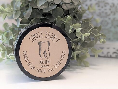 Zero Waste I Organic Vegan Fluoride Free Tooth Powder I Dual Mint Flavor I Ships Without Any Plastic Packaging (Zero Waste Bag) in Saudi Arabia