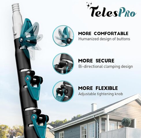 6-24FT Telescoping Pole Lightweight Aluminum with Universal Twist-on Tip Ideal for Painting,Dusting,Window Cleaning,Tree Sawing in Kuwait