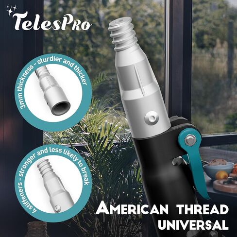 6-24FT Telescoping Pole Lightweight Aluminum with Universal Twist-on Tip Ideal for Painting,Dusting,Window Cleaning,Tree Sawing in Kuwait