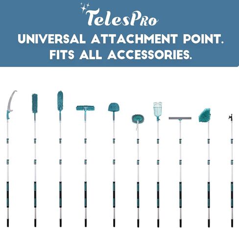 6-24FT Telescoping Pole Lightweight Aluminum with Universal Twist-on Tip Ideal for Painting,Dusting,Window Cleaning,Tree Sawing in Kuwait
