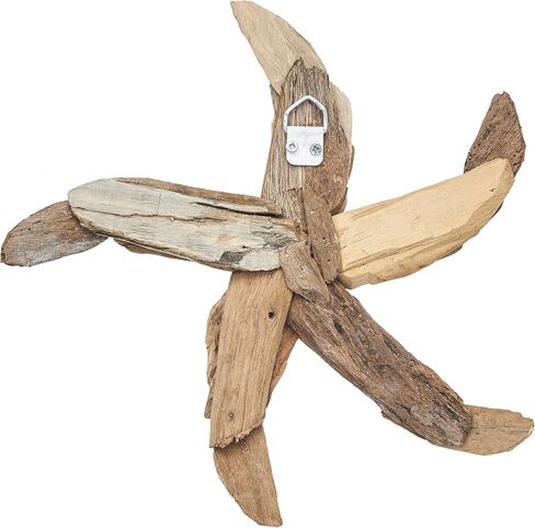 Beachcombers متوسط ​​الحجم Driftwood Sea Star Wall ديكور الشاطئ ديكور ساحلي بني in Kuwait
