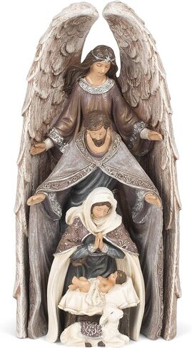Roman 133532 Nesting Holy Family مع مجموعة ألوان Angel Plum مكونة من 4 قطع، 11 بوصة، متعدد الألوان in Kuwait